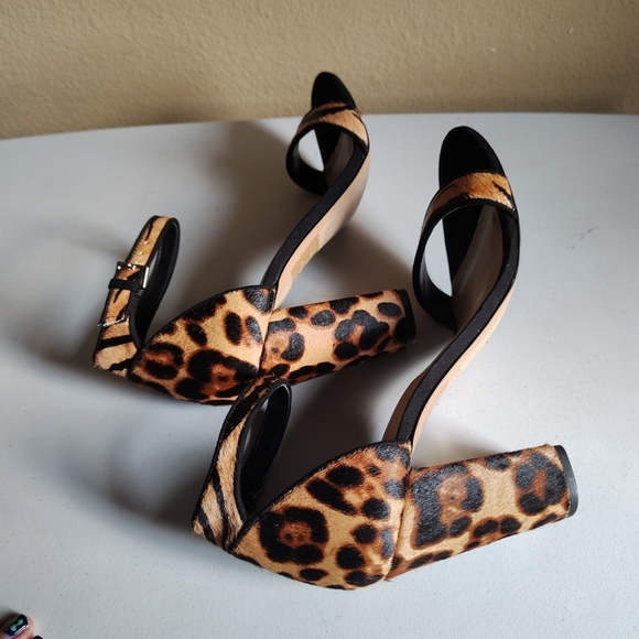 Aldo Women's Jerayclya Cheetah Animal Print Ankle Strap Block Heel Sandals 8.5 - Picture 8 of 8